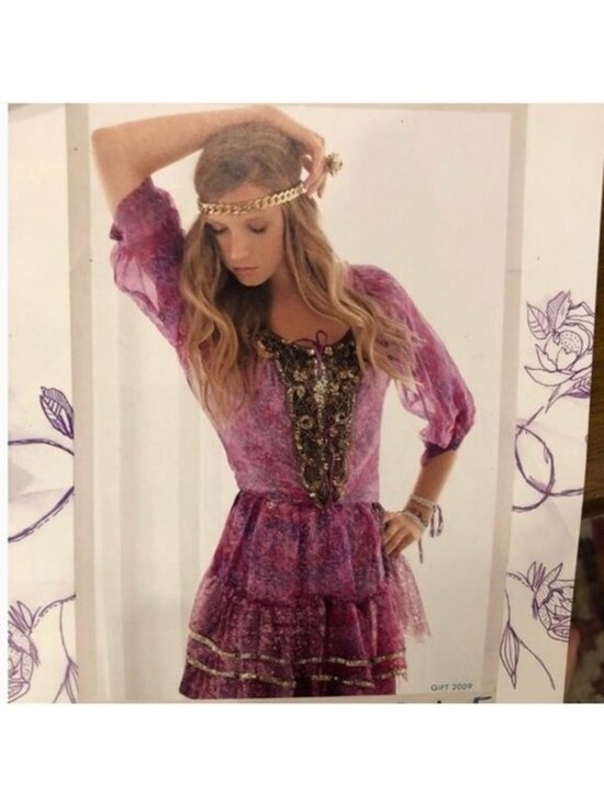 Free People Tops - VTG Free People Purple Patchwork Chiffon Top | Boho Grunge Fairy Whimsigoth Y2K